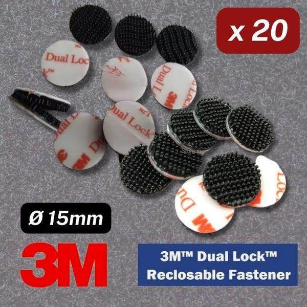 Set of 3M Dual Lock Adhesive Reclosable Fasteners Coins of Diameter 15mm or 20mm (Hook & Loop) #HNL508 - ACCESSOIRES LEDUC BV