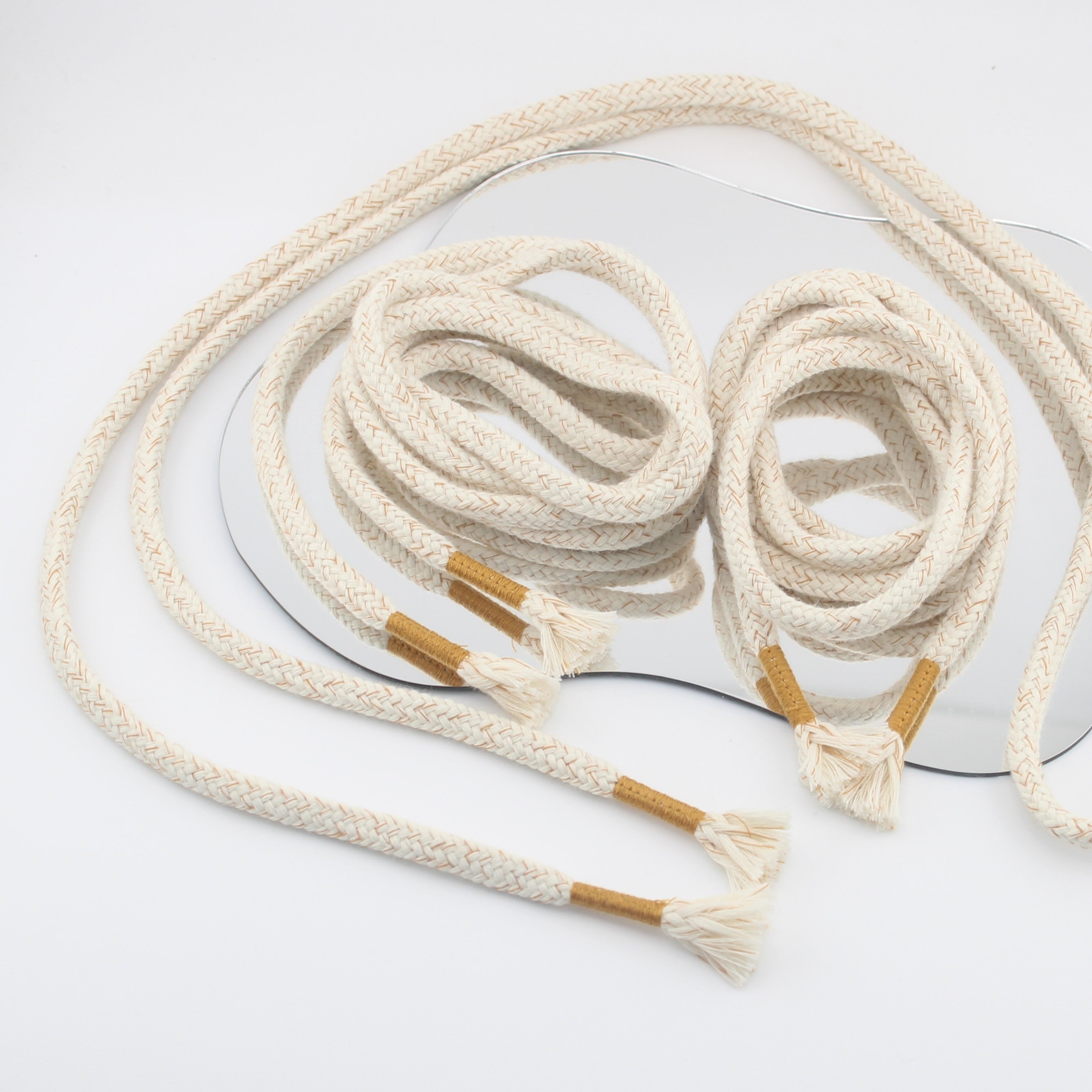 1 piece, 130cm / Ø7MM / Sweater / Trousers Cord with Fancy Tassel Cord Ends #COR4006