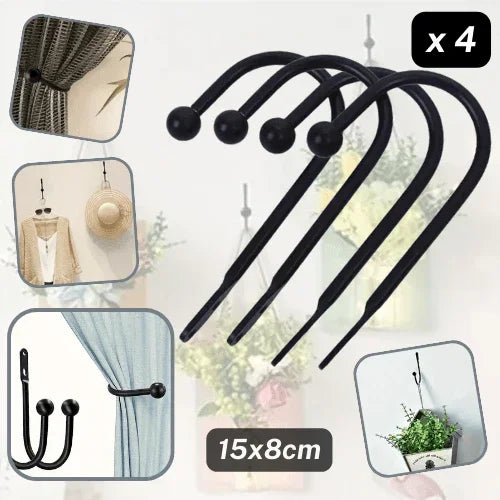 Set of 4 metal hooks for hanging curtains #HAK500 #HAK501 - ACCESSOIRES LEDUC BV