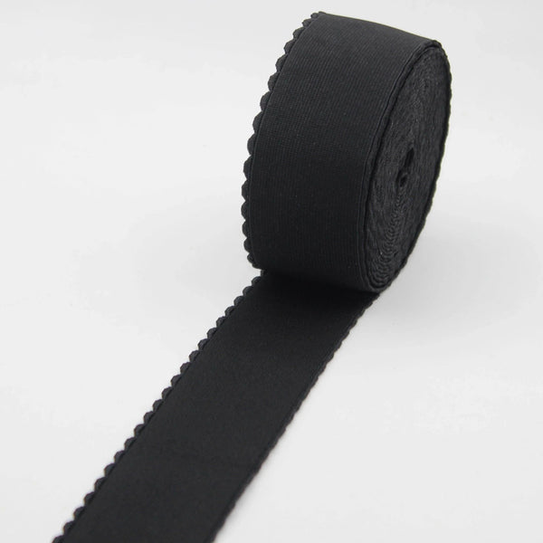40mm Soft Elastic with Wave Edge #ELA3601 - ACCESSOIRES LEDUC BV