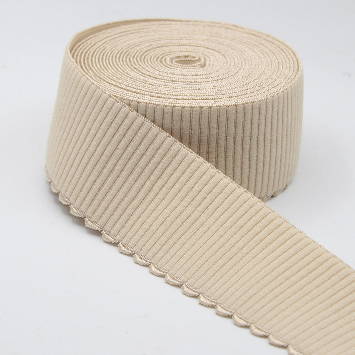 50mm Gros Grain Elastic with Wave Edge #ELA3602 - ACCESSOIRES LEDUC BV