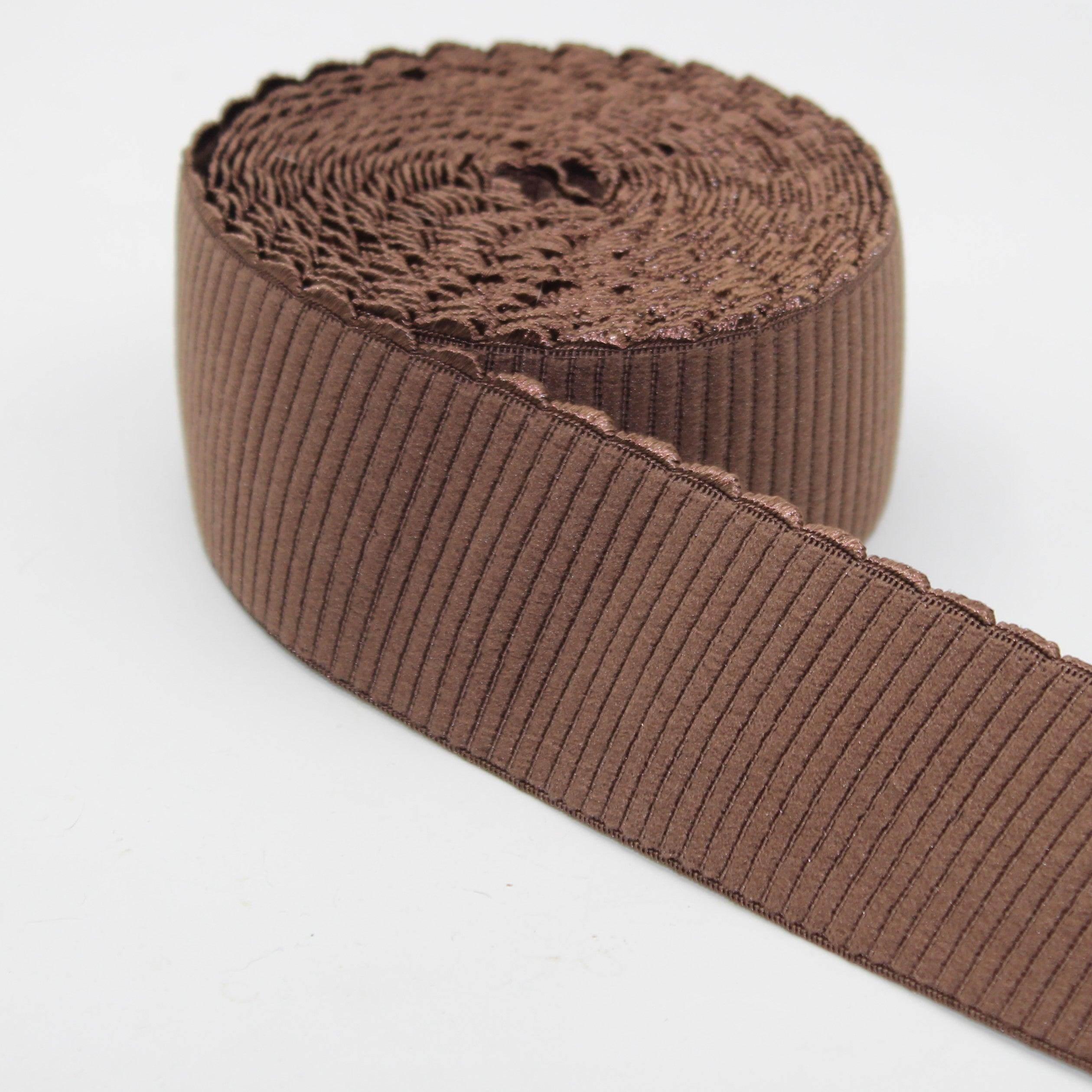 50mm Gros Grain Elastic with Wave Edge #ELA3602 - ACCESSOIRES LEDUC BV