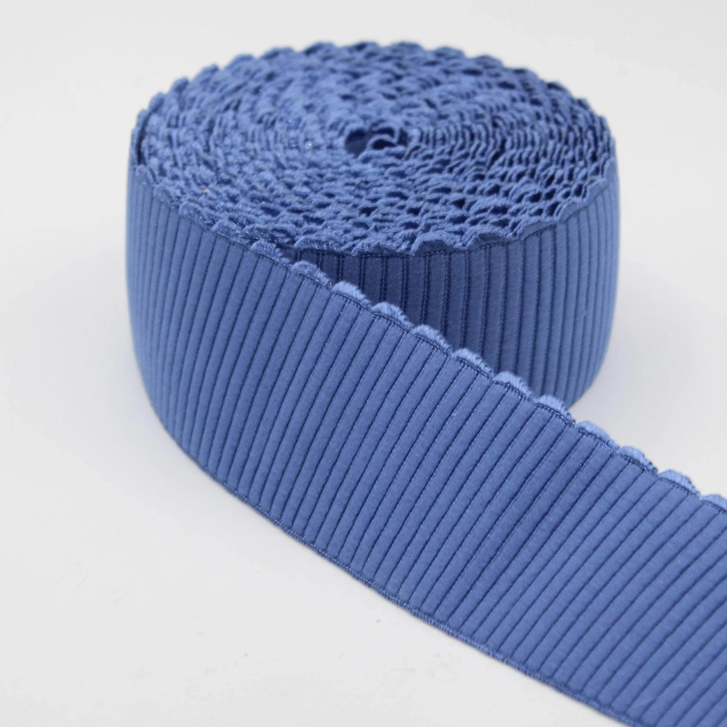 50mm Gros Grain Elastic with Wave Edge #ELA3602 - ACCESSOIRES LEDUC BV