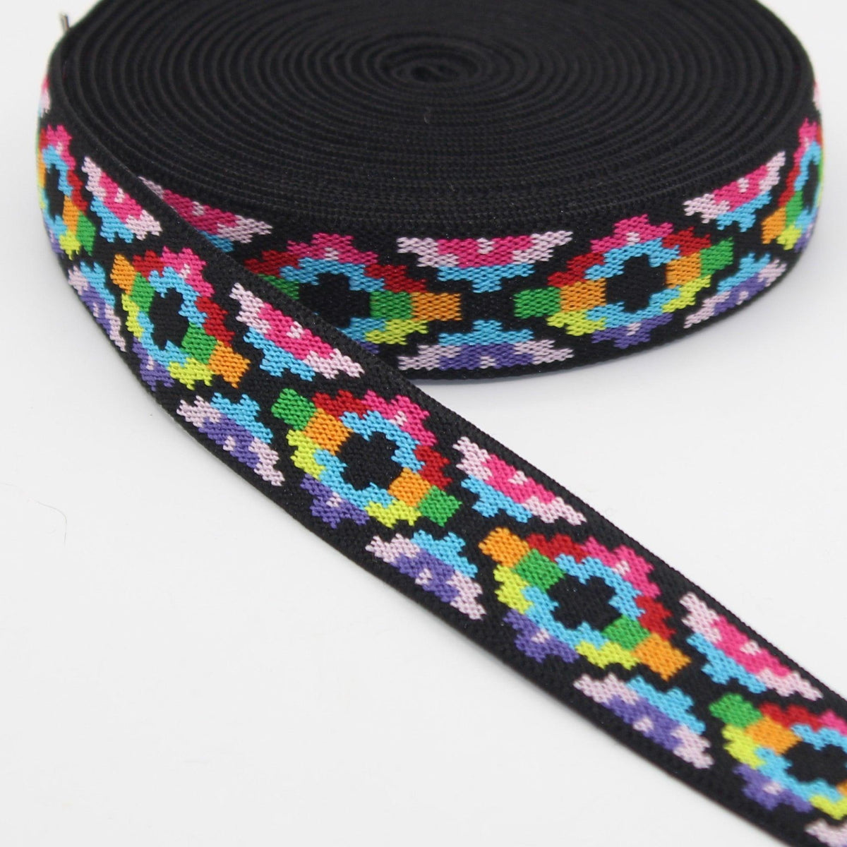 5 meters 25mm Ethnic Elastic #ELA3606 - ACCESSOIRES LEDUC BV