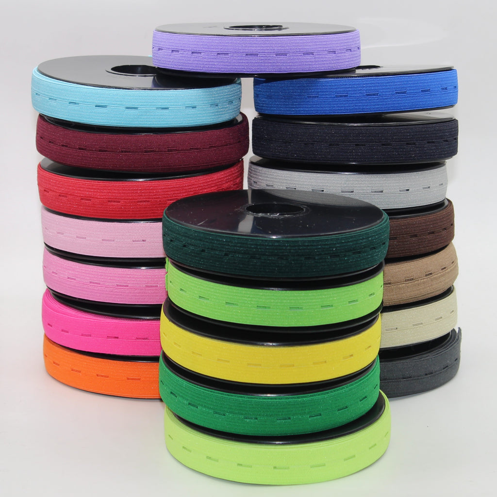10 Meter farbiges Knopflochgummiband 20 mm #ELA3611