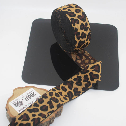 5 Meters Waistband Elastic Leopard 40mm #ELA3616 - ACCESSOIRES LEDUC BV