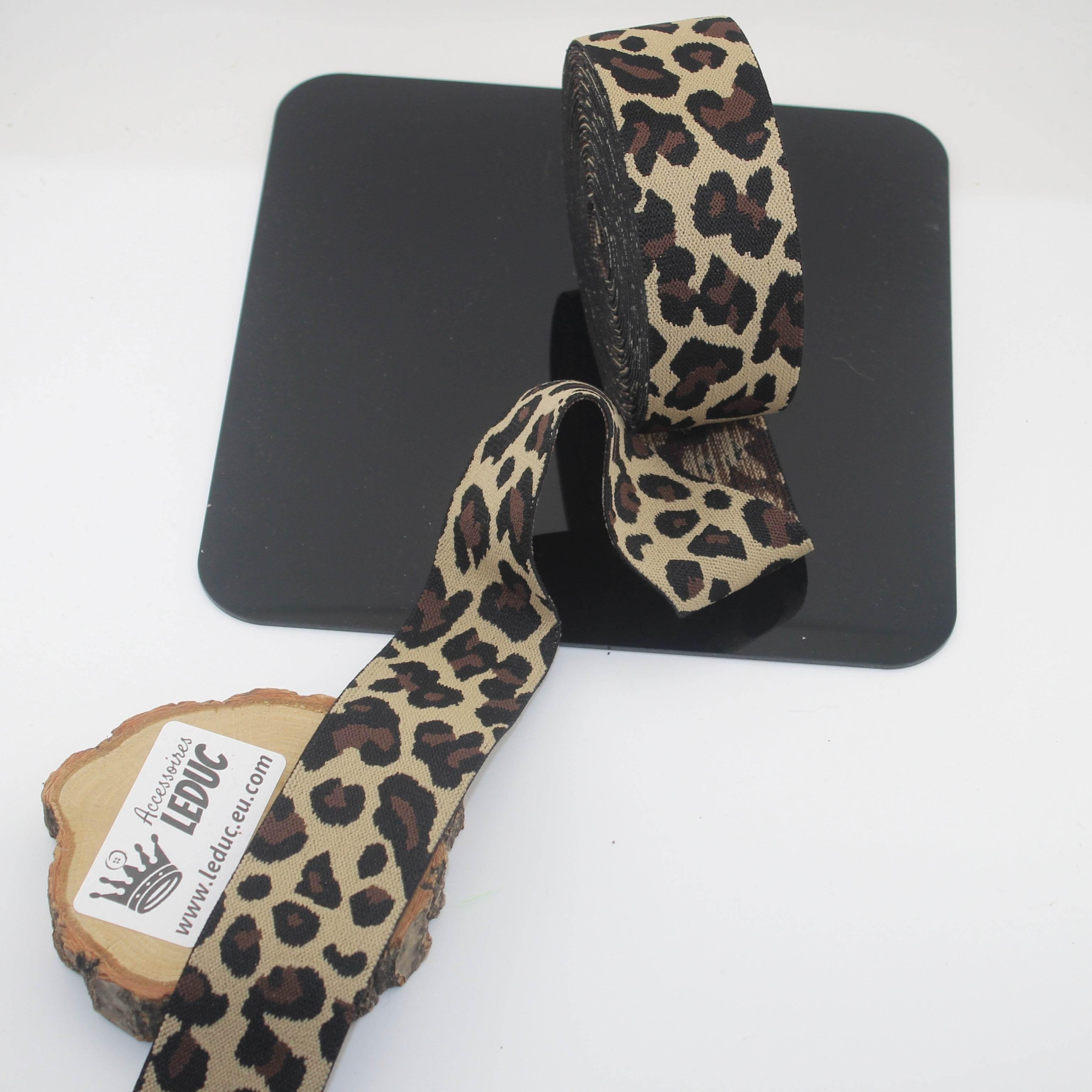 5 Meters Waistband Elastic Leopard 40mm #ELA3616 - ACCESSOIRES LEDUC BV