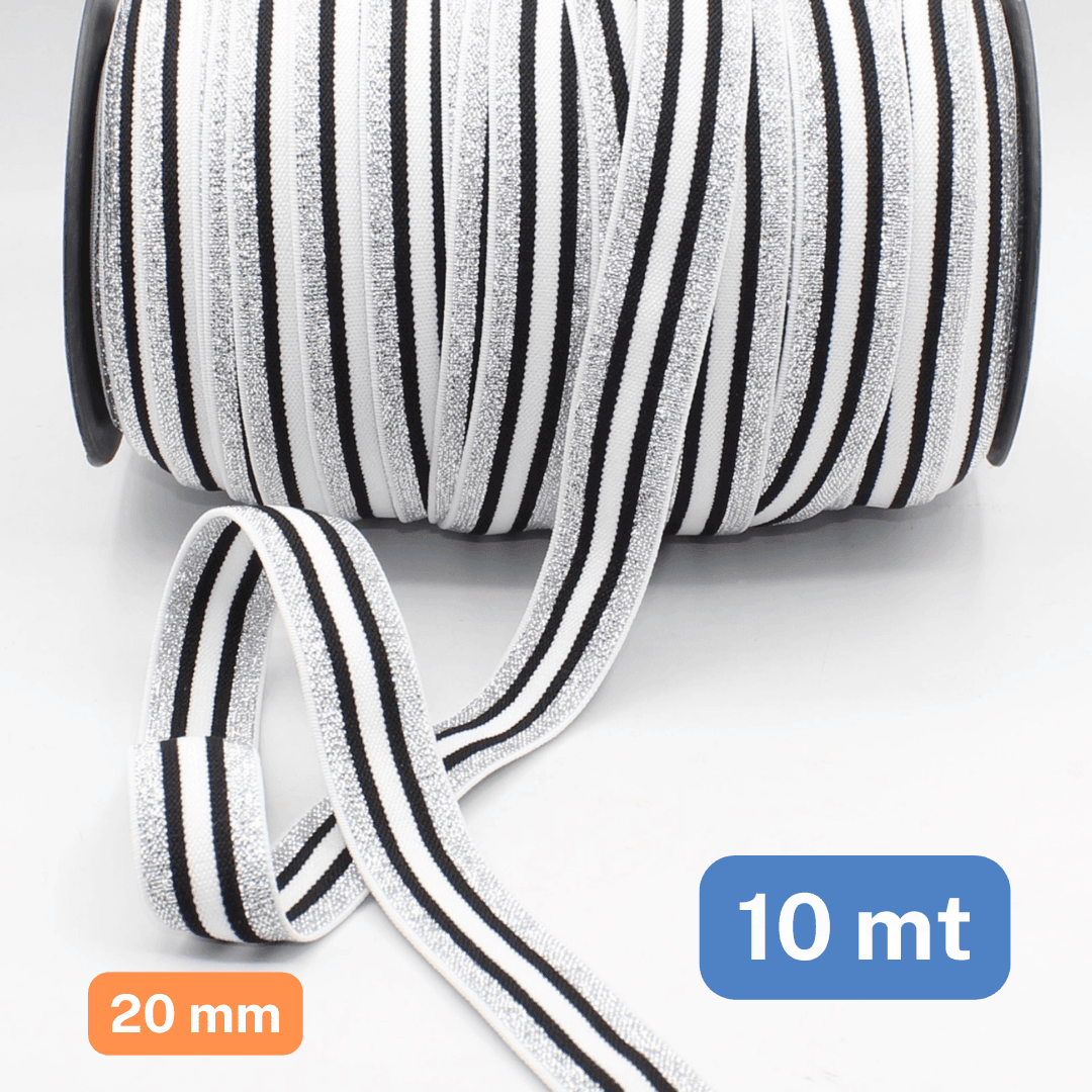 10 meters Flexible Lurex ELASTIC, Large Choice of Colors-20mm ACCESSOIRES LEDUC