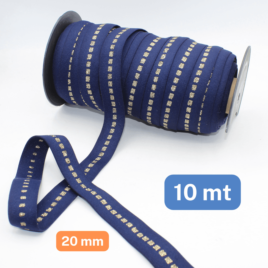 10 meters Lurex ELASTIC-20mm - ACCESSOIRES LEDUC BV