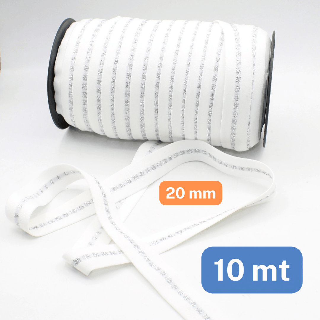 10 meters Flexible Lurex ELASTIC, Large Choice of Colors-20mm ACCESSOIRES LEDUC