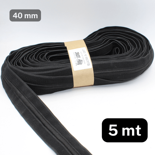 5 meters of Thick ELASTIC, Padded effect-40mm ACCESSOIRES LEDUC