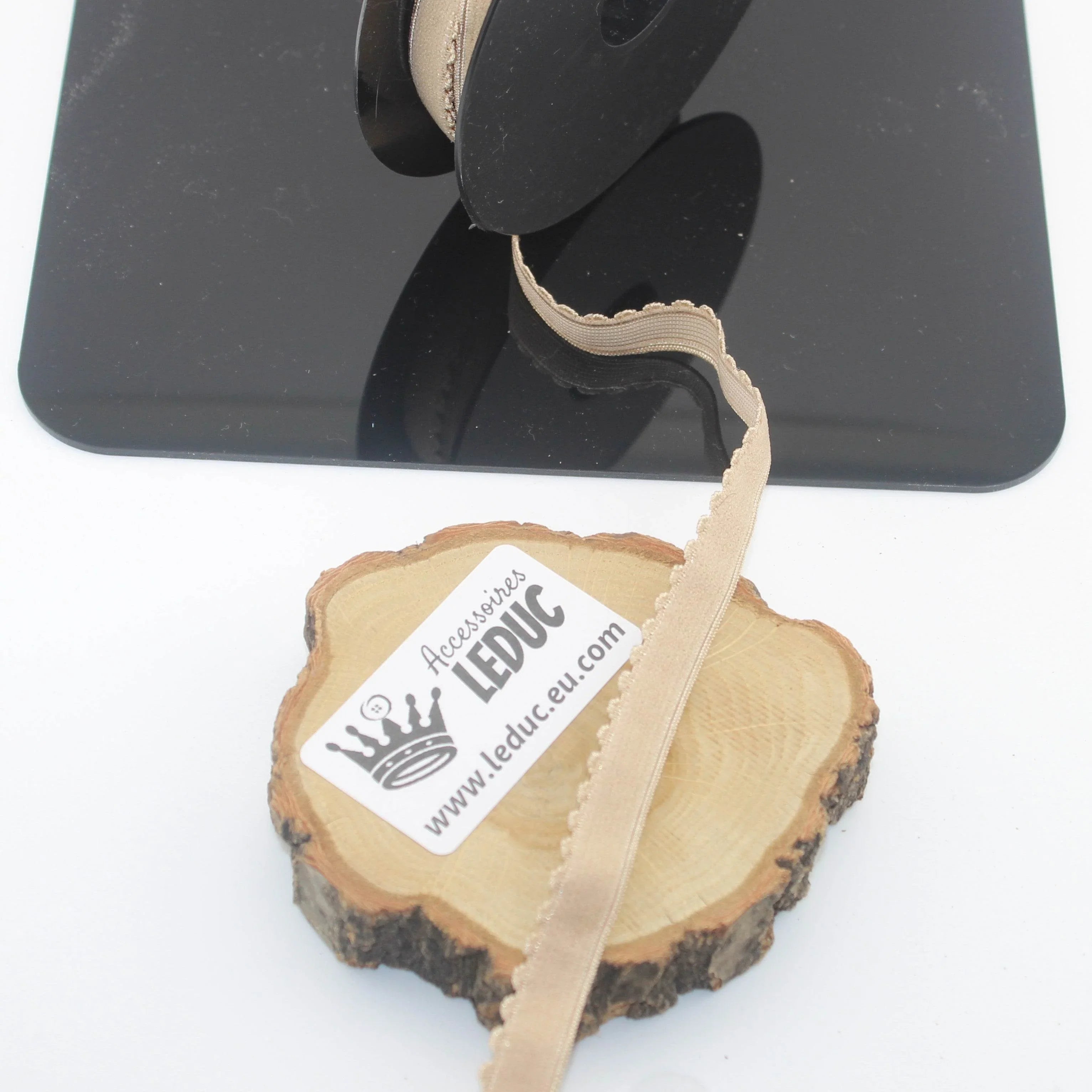 Soft 12mm Lingerie Elastic 10 meters with a Wave Edge on one side - ACCESSOIRES LEDUC BV