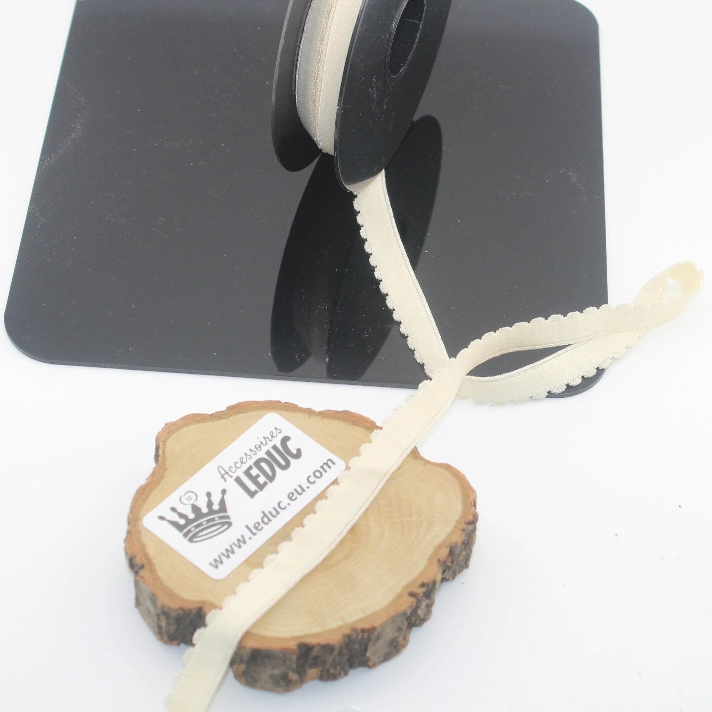 Soft 12mm Lingerie Elastic 10 meters with a Wave Edge on one side - ACCESSOIRES LEDUC BV