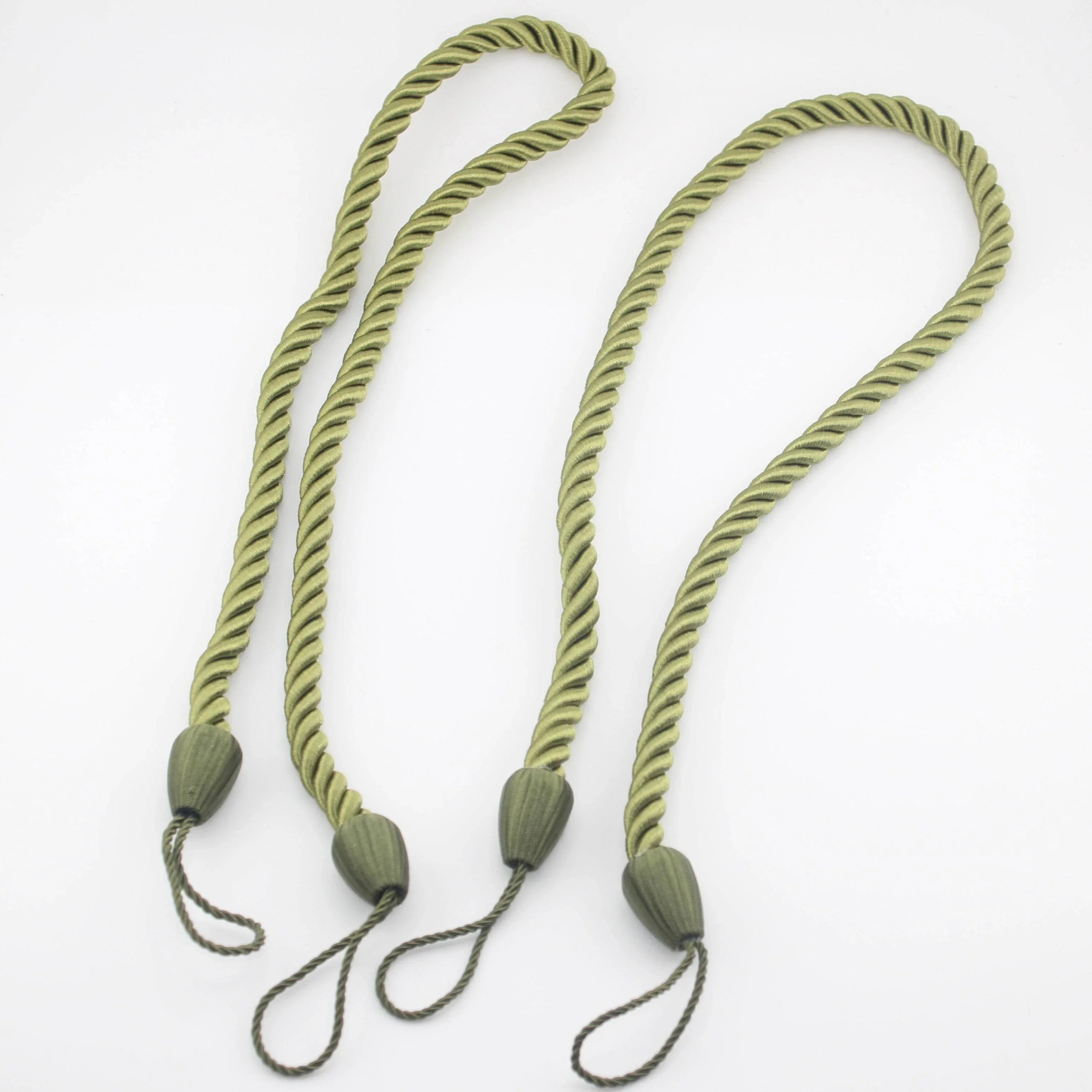 2 pairs (4 pieces - suitable for 2 windows) classic Tie-Backs for Curtains #EMB01 - ACCESSOIRES LEDUC BV