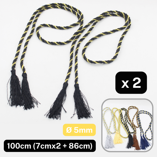 2x 100cm Cords with Tassels