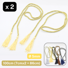 2x 100cm Cords with Tassels