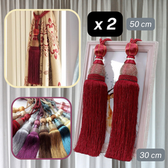 1 pair (2 pieces - suitable for 1 or 2 window(s)) Elegant Classic Giant 30cm Tassel Tie-Back