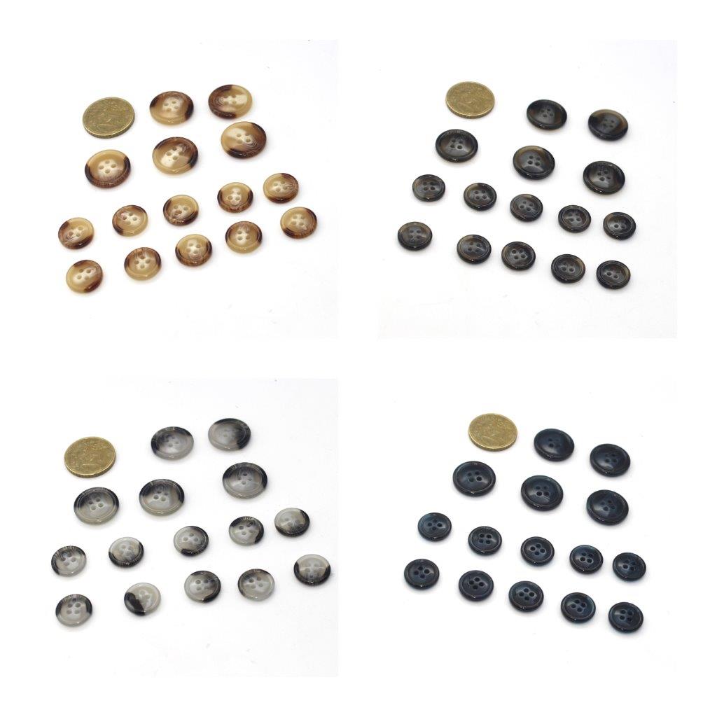 15 Boutons Homme / Boutons Costume Homme 10*15mm + 5*20mm #HAB1x025