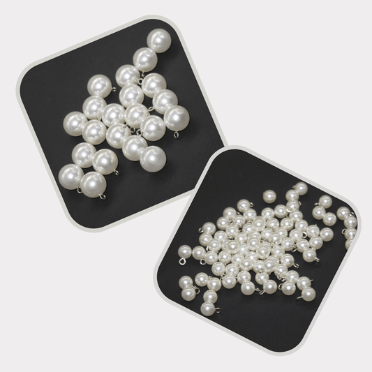 9mm or 18mm Pearls to sew on for Decoration / Button use - ACCESSOIRES LEDUC BV