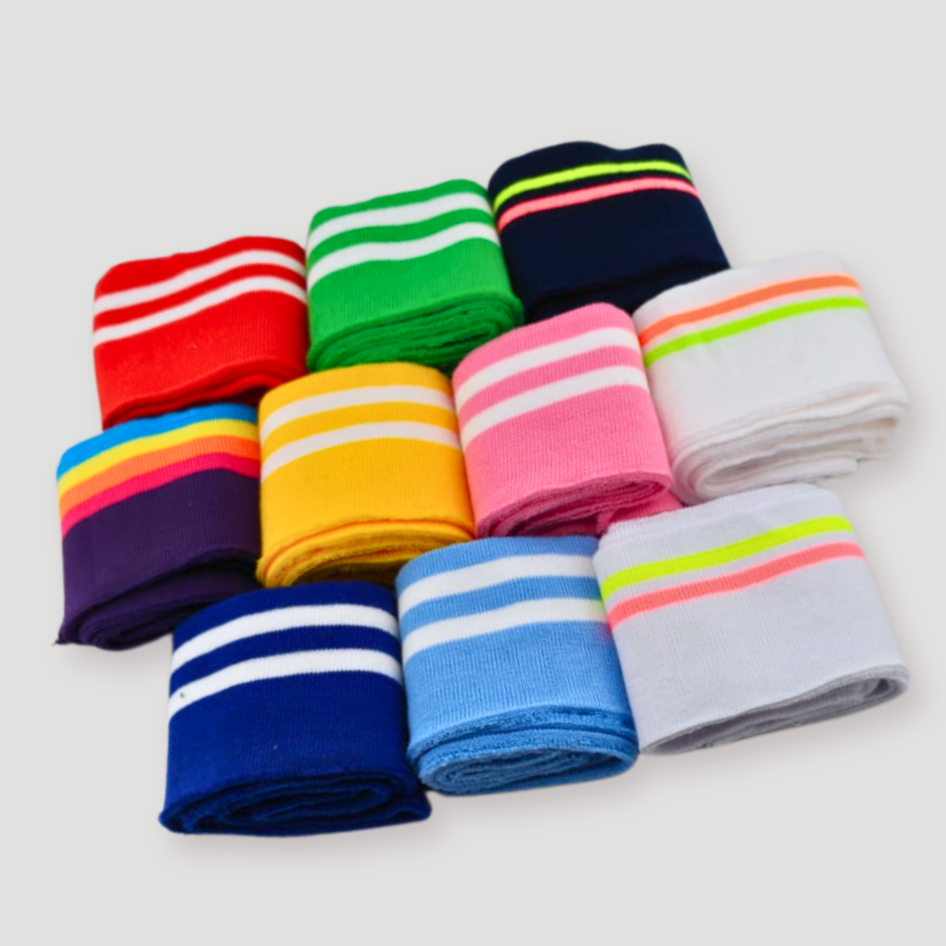 Knitted Striped Ribbing Cuffs for Jackets Sweaters & Sewing
