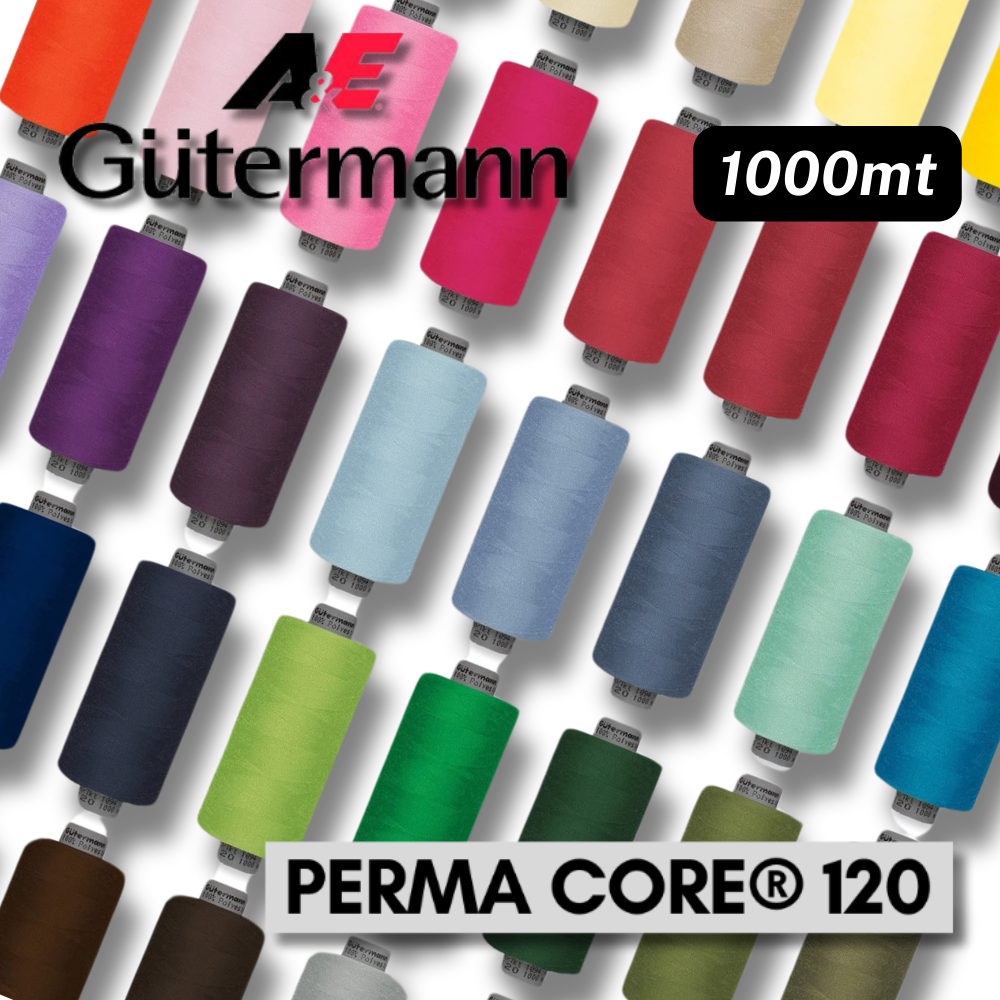 1000mt Gutermann 100% Poliéster - Perma core 120 - Calidad Alemana