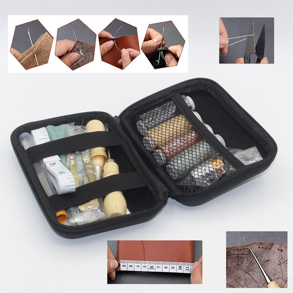 Leather / Heavy Fabric Craft Kit - 33 pieces #HAB1x011