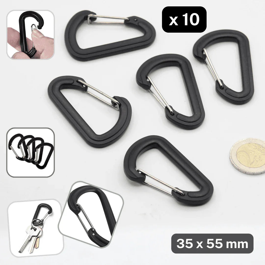 10 Karabiner Hooks #VSM2607 - ACCESSOIRES LEDUC BV