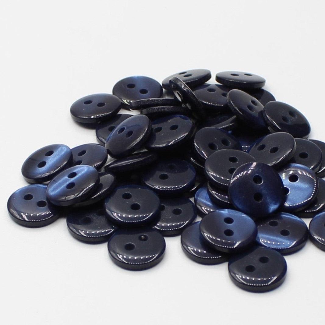 50 pieces 11mm - 2 Holes Polyester Button for Blouses (18") - (KP2 105 18") - ACCESSOIRES LEDUC BV