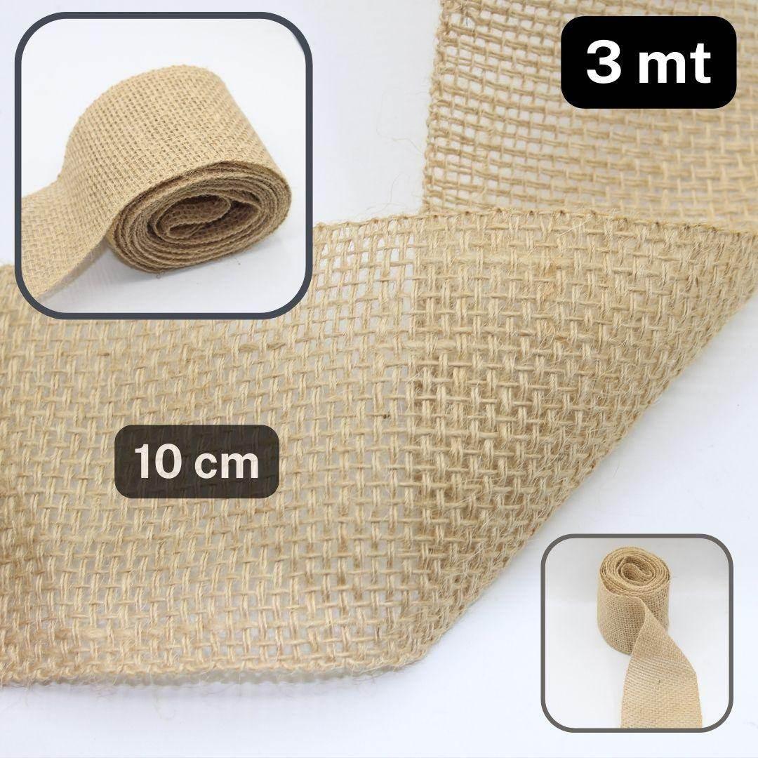 3 meters 10cm wide Jute Tape - ACCESSOIRES LEDUC BV