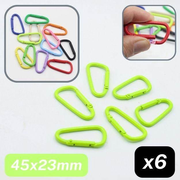 Set of 6 Metal Coloured Lobster Buckles, Size 45x23mm #BMEx061 - ACCESSOIRES LEDUC BV