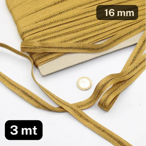 3 meters deluxe Antique Gold Trimming 16mm - ACCESSOIRES LEDUC BV