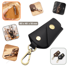 Deluxe Key Holder in Real Leather Black or Brown - ACCESSOIRES LEDUC BV