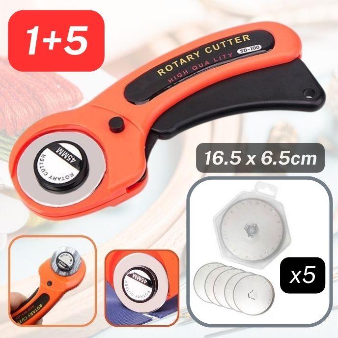 High Quality 45mm Rotary Cutter including 5 blades - ACCESSOIRES LEDUC BV