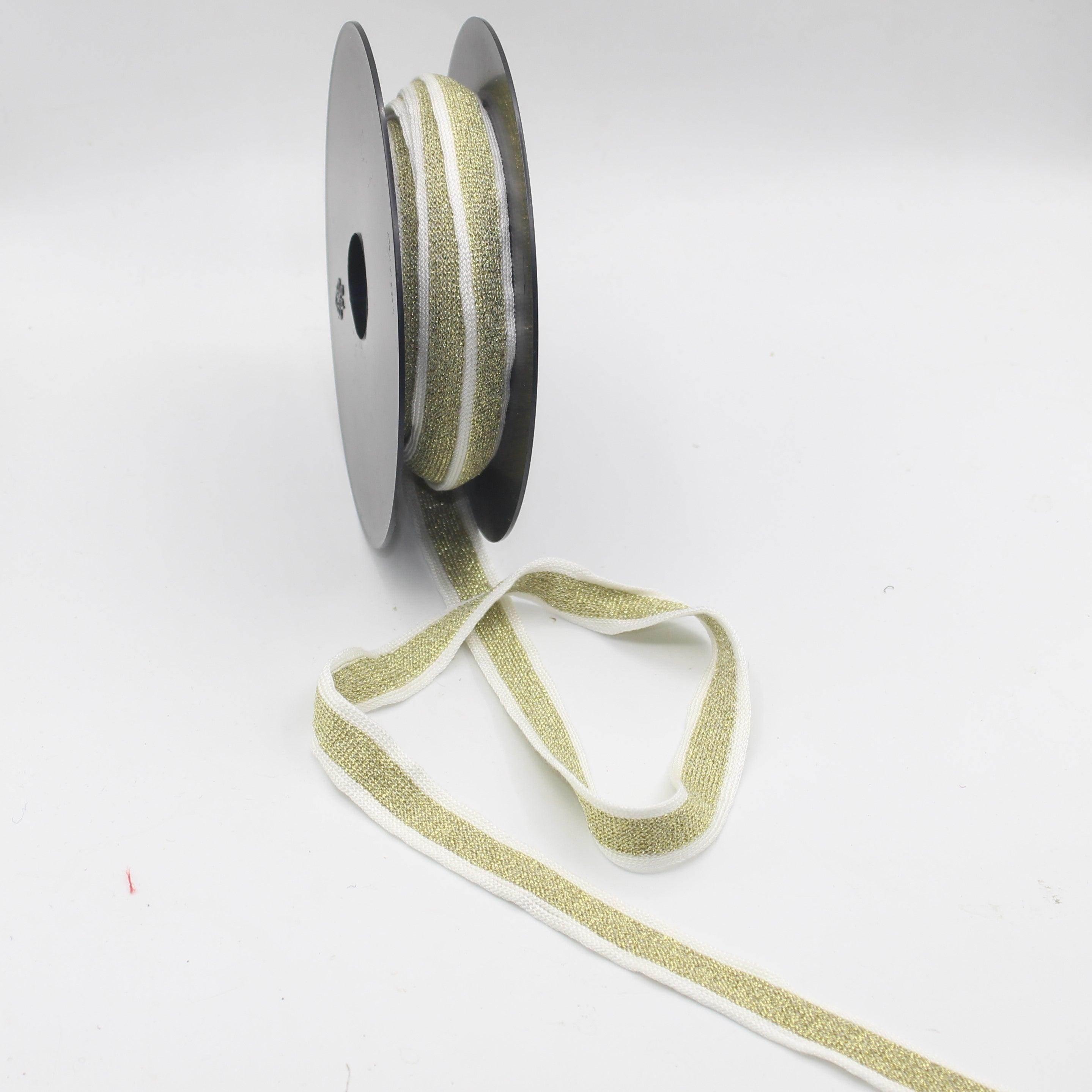 10 meters 20mm Knitted Soft Ribbon with Lurex #RUB1902 - ACCESSOIRES LEDUC BV