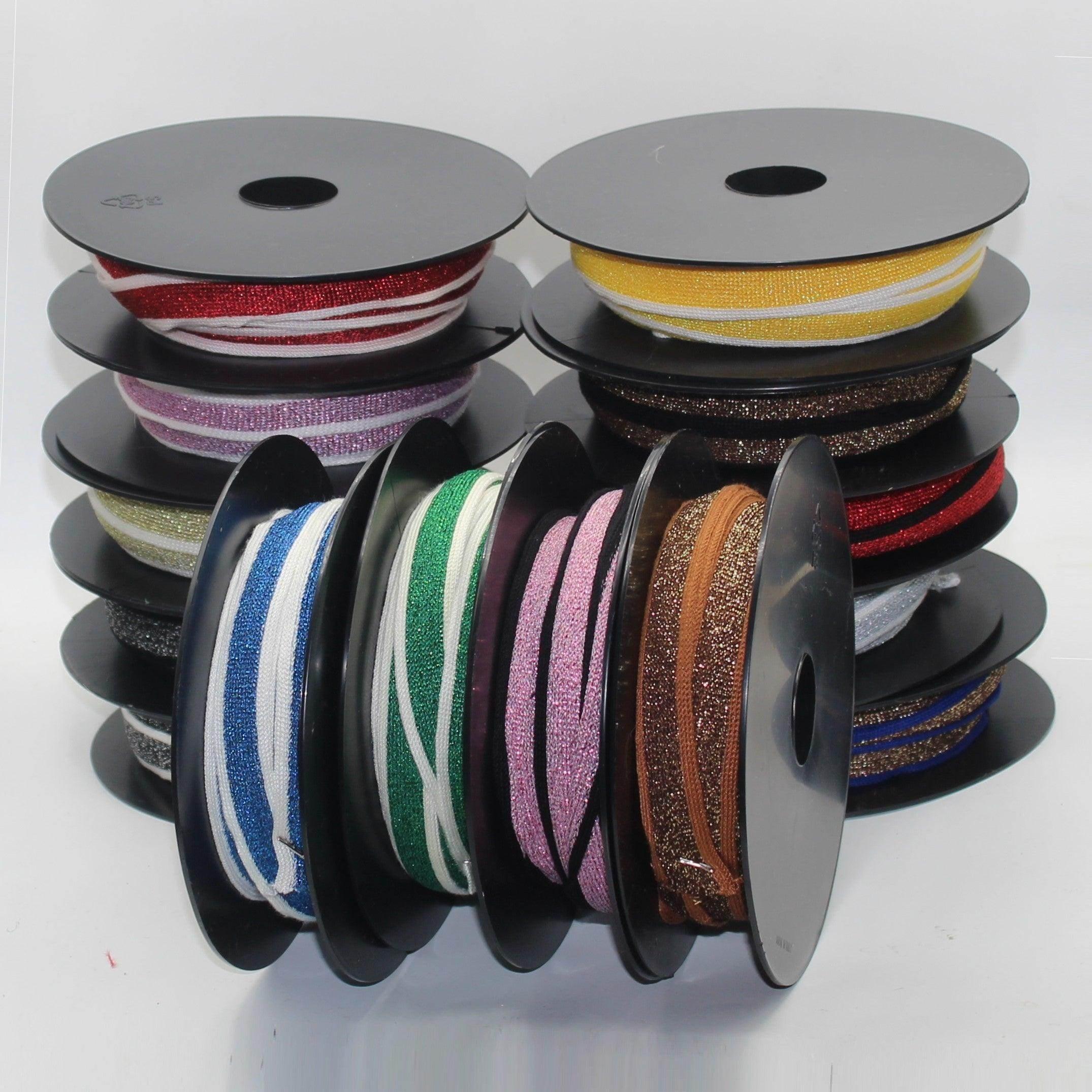 10 meters 20mm Knitted Soft Ribbon with Lurex #RUB1902 - ACCESSOIRES LEDUC BV