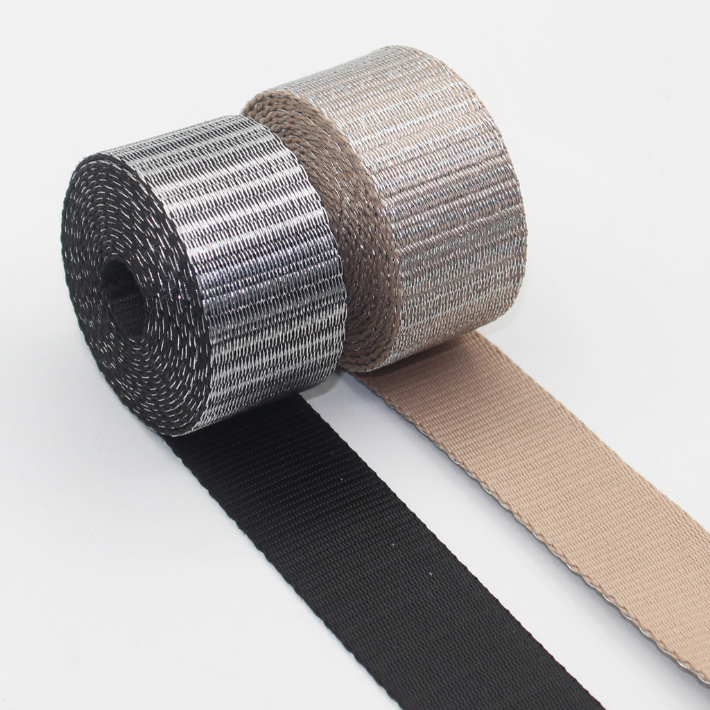 Strukturiertes Lurex-Gurtband 40 mm #RUB3533