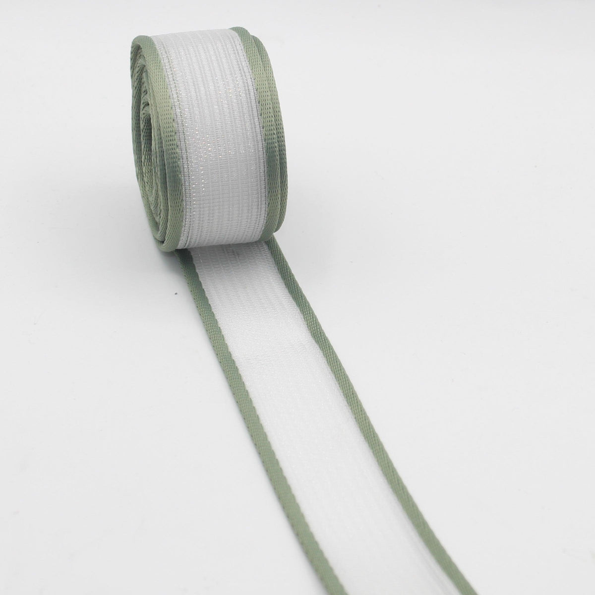 Transparent Webbing 40mm with Coloured Edges 5/10/45mt #RUB3535 - ACCESSOIRES LEDUC BV