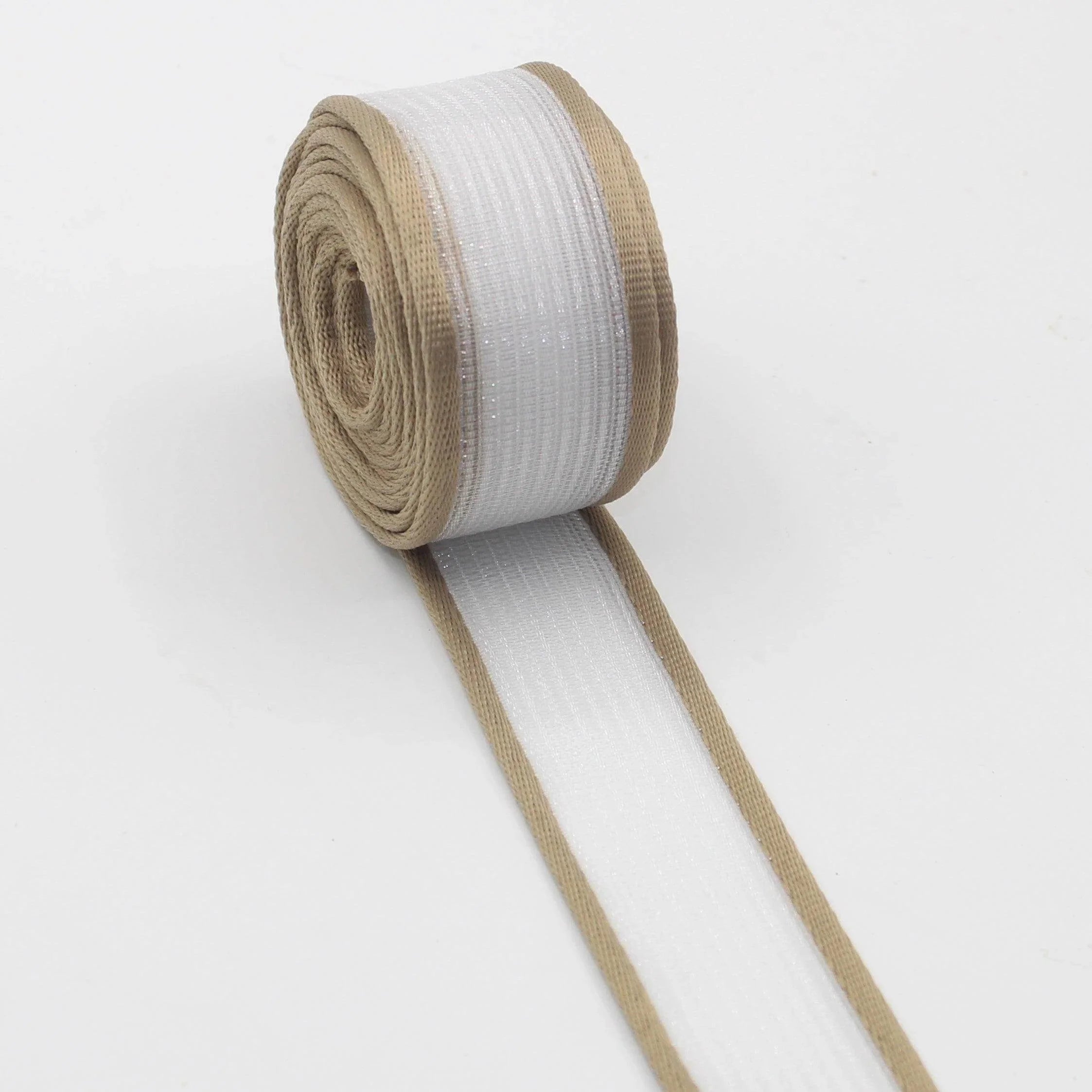 Transparent Webbing 40mm with Coloured Edges 5/10/45mt #RUB3535 - ACCESSOIRES LEDUC BV