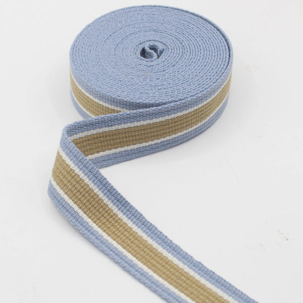 32mm Structured Webbing with Stripes 5/10/45mt #RUB3538 - ACCESSOIRES LEDUC BV