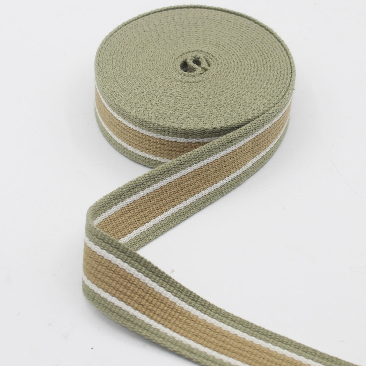 32mm Structured Webbing with Stripes 5/10/45mt #RUB3538 - ACCESSOIRES LEDUC BV