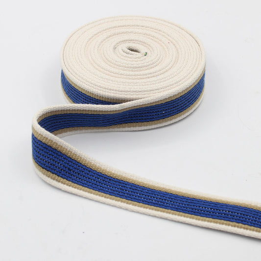 32mm Structured Webbing with Multi Stripes 5/10/45mt #RUB3539 - ACCESSOIRES LEDUC BV