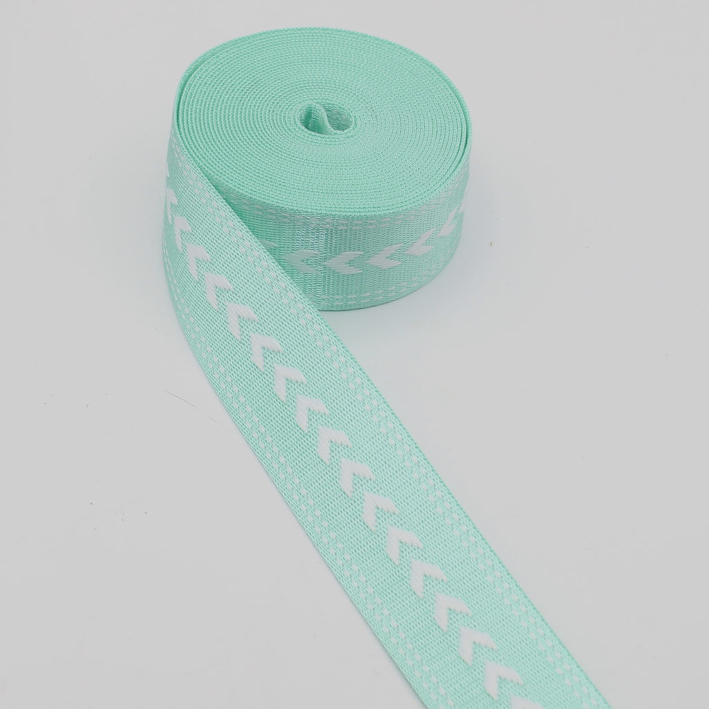 5 meters 38mm Polyester Shiny Webbing with Arrows #RUB3553