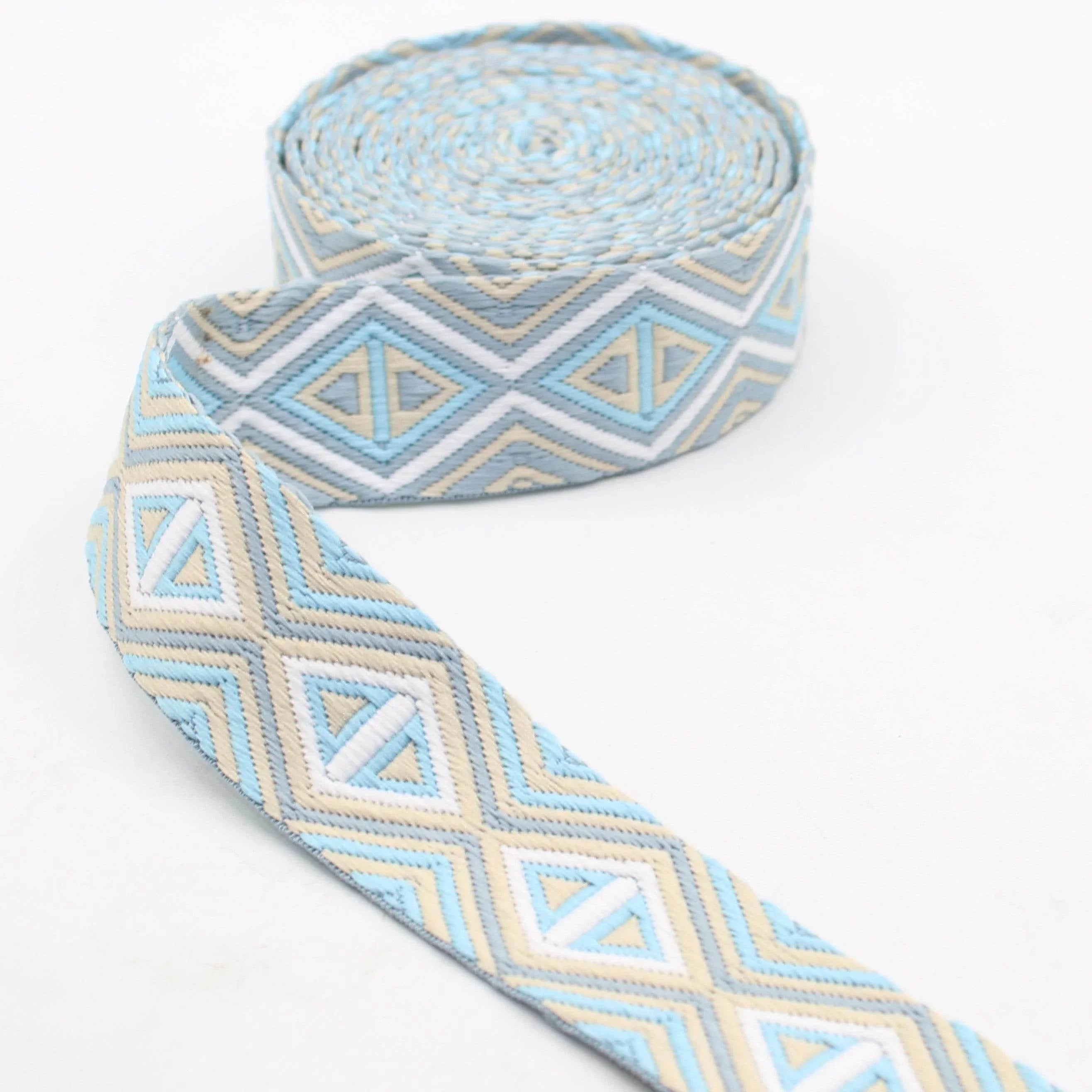 5 meters Ethnic Diamonds 38mm Webbing #RUB3564 - ACCESSOIRES LEDUC BV