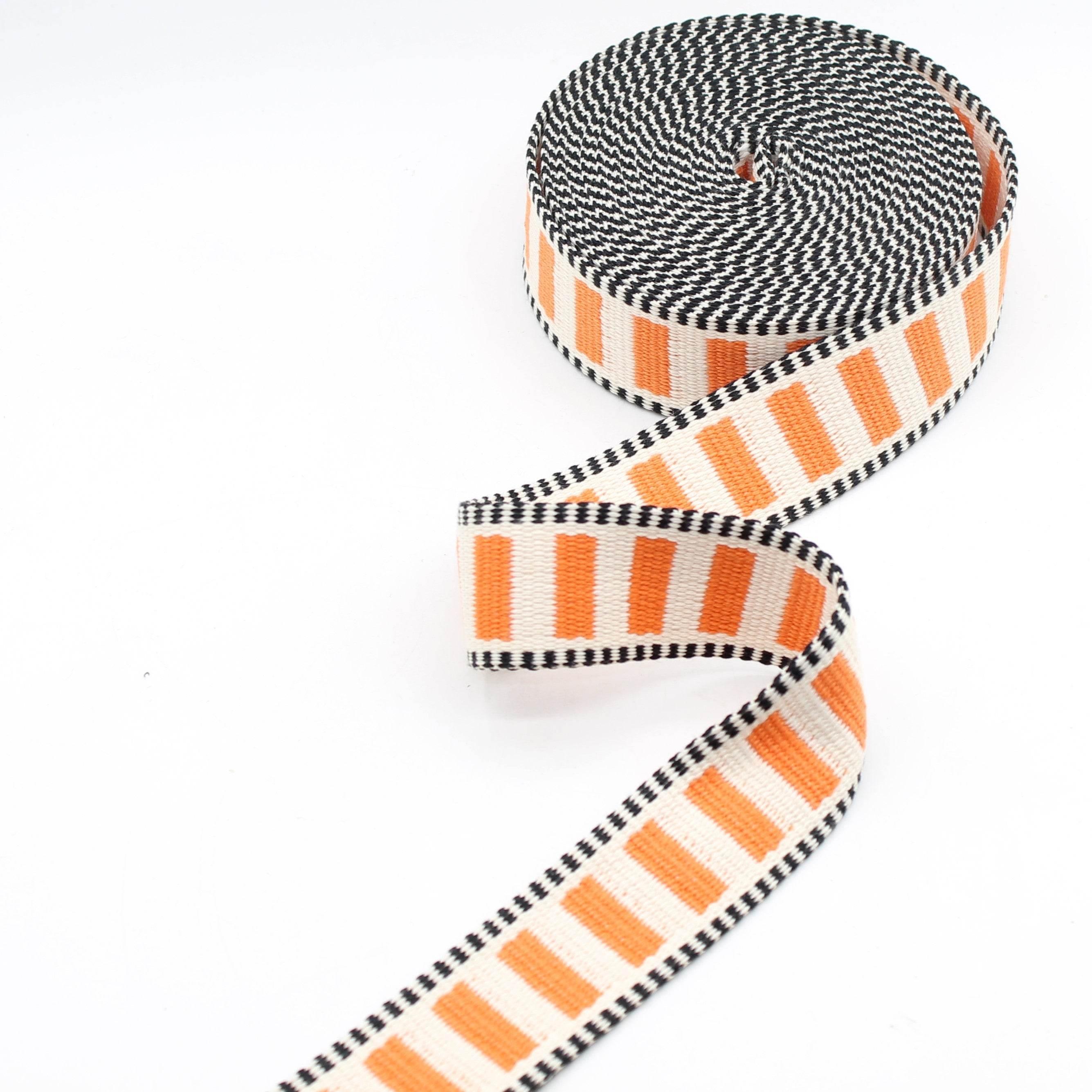 10 meters 32mm or 38mm Railway Colorful Polyester Tricolor Webbing #RUB3571 - ACCESSOIRES LEDUC BV