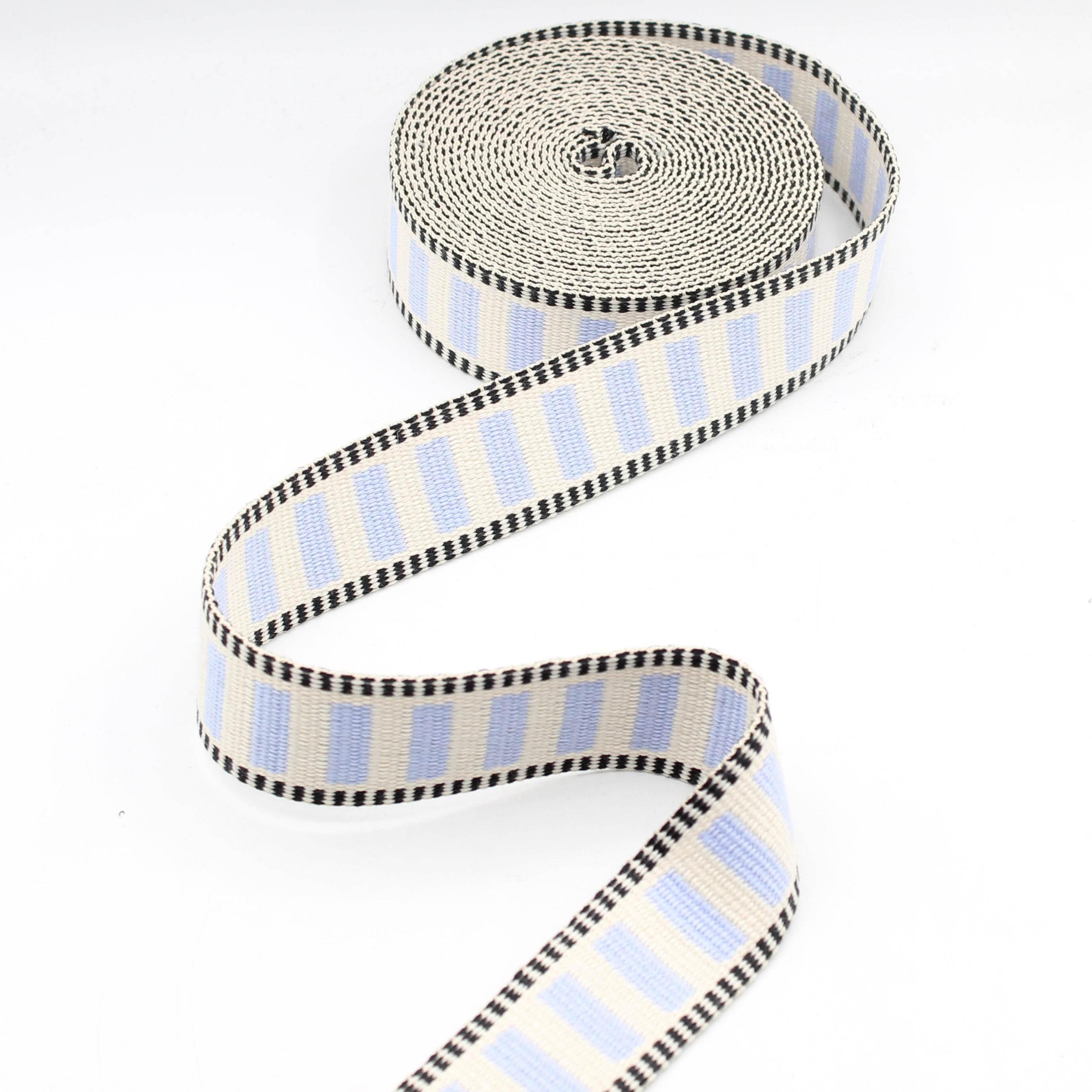 10 meters 32mm or 38mm Railway Colorful Polyester Tricolor Webbing #RUB3571 - ACCESSOIRES LEDUC BV