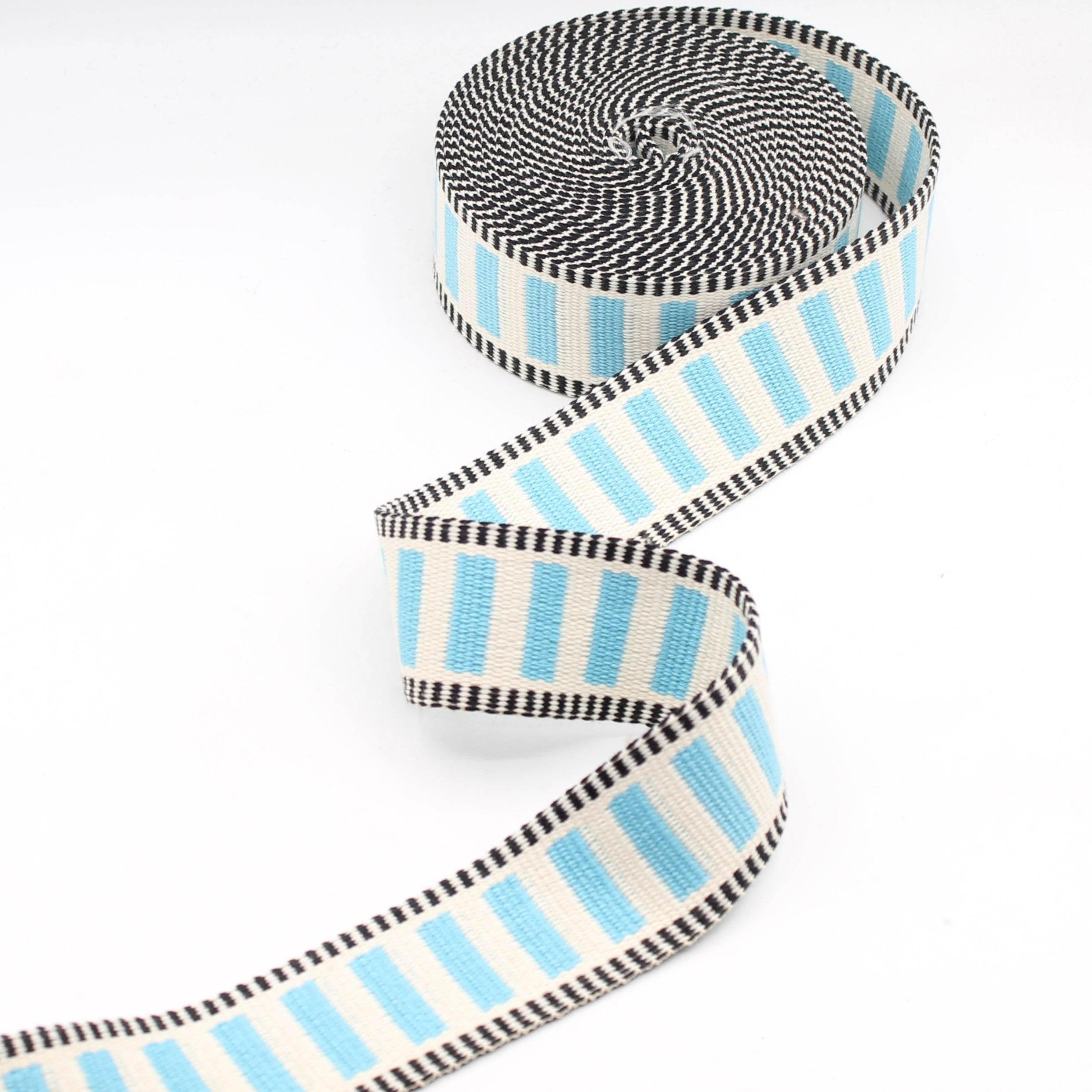 10 meters 32mm or 38mm Railway Colorful Polyester Tricolor Webbing #RUB3571 - ACCESSOIRES LEDUC BV