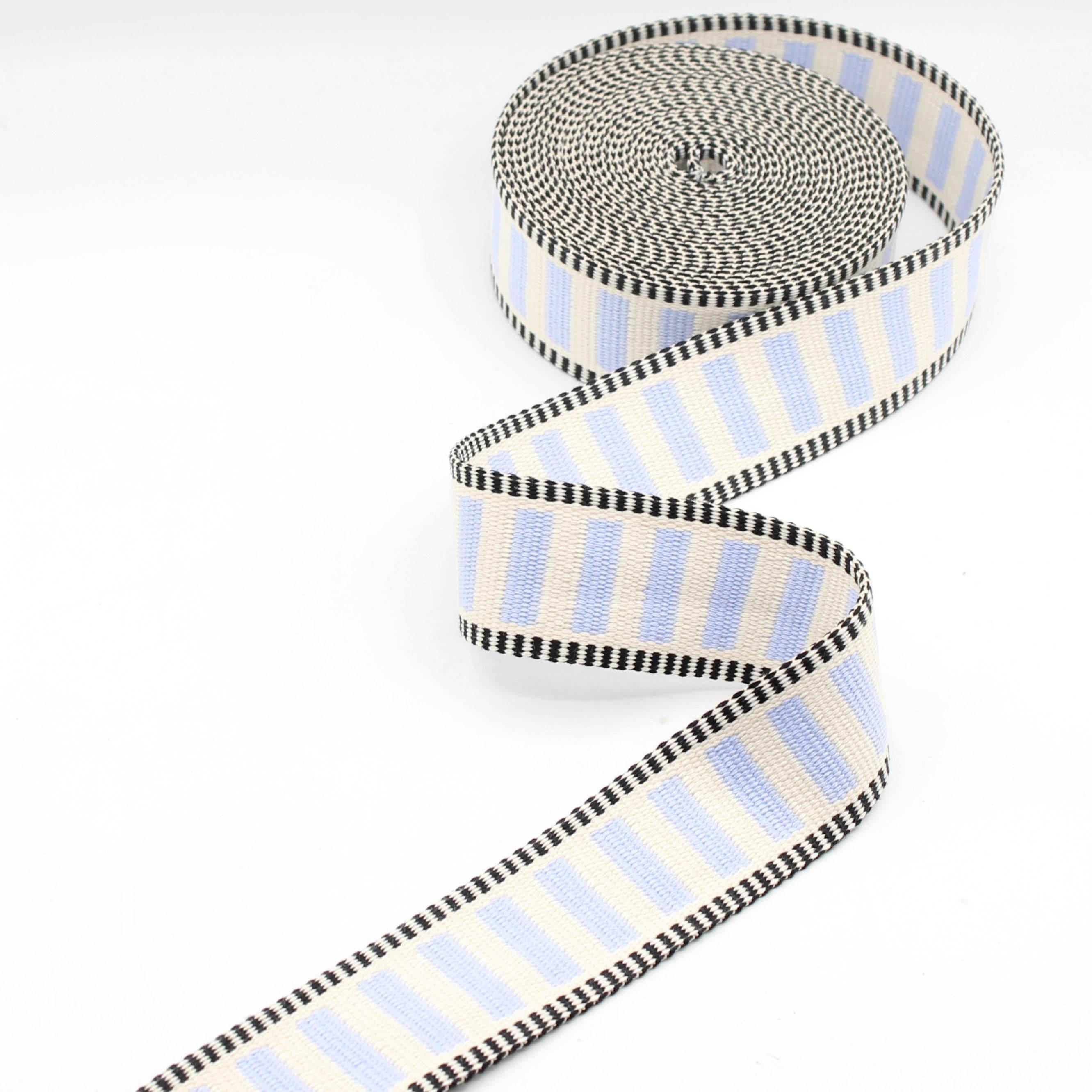 10 meters 32mm or 38mm Railway Colorful Polyester Tricolor Webbing #RUB3571 - ACCESSOIRES LEDUC BV