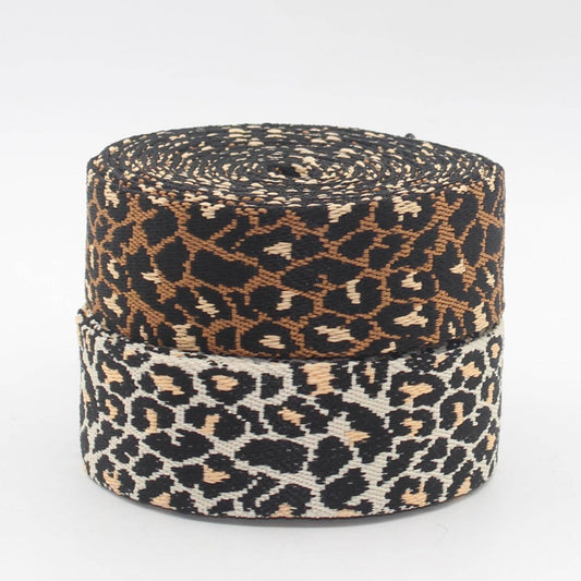 5 meters Leopard Design Webbing 40mm #RUB3575 - ACCESSOIRES LEDUC BV