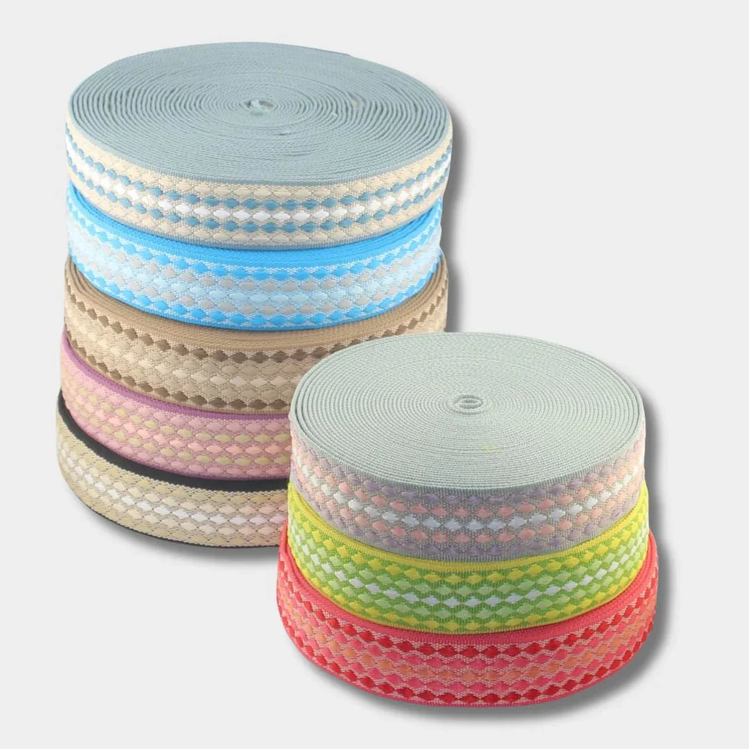 5 meters Dots Design Webbing 38mm #RUB3578 - ACCESSOIRES LEDUC BV