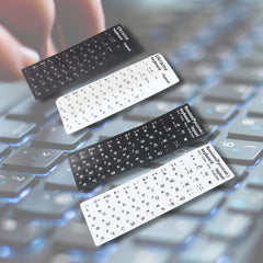 Set of 3 Keyboard Stickers Ukraine / Russia White or Black